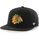 chicago-blackhawks-nhl-captain-svart-snapback-flat-keps-fran-47-brand