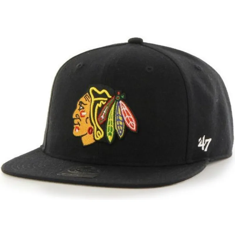 kepsar-plana-svart-snapback-fran-chicago-blackhawks-nhl-av-47-brand