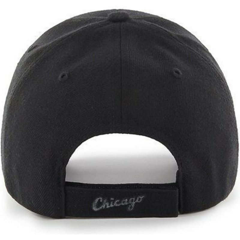 47-brand-curved-brim-silver-logo-chicago-white-sox-mlb-mvp-black-cap