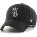 svart-kurvkeps-snapback-med-svart-och-vit-logotyp-av-chicago-white-sox-mlb-mvp-fran-47-brand