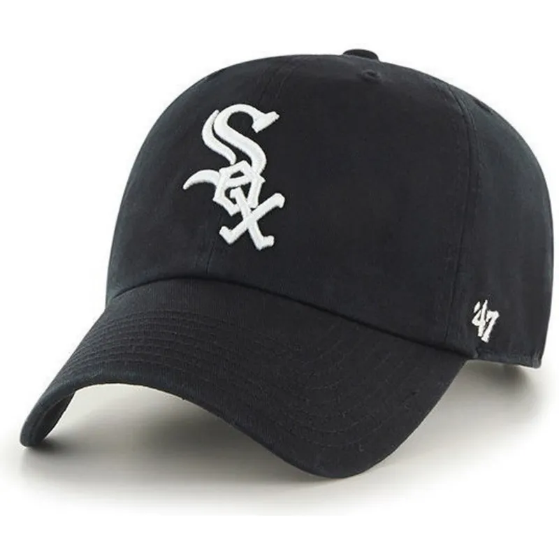 svart-bojd-keps-chicago-white-sox-mlb-clean-up-fran-47-brand
