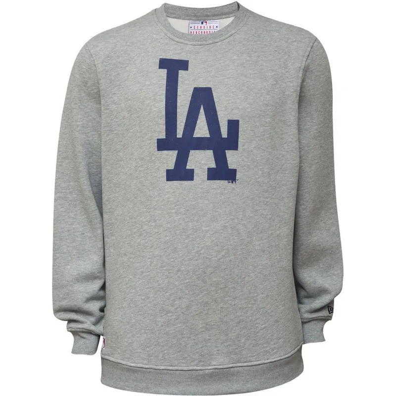 trojor-utan-huva-gra-crew-neck-fran-los-angeles-dodgers-mlb-av-new-era