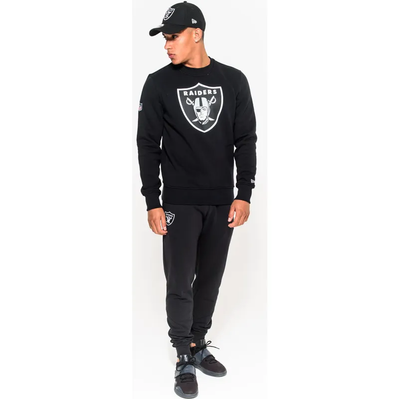 svart-crew-neck-sweatshirt-las-vegas-raiders-nfl-fran-new-era