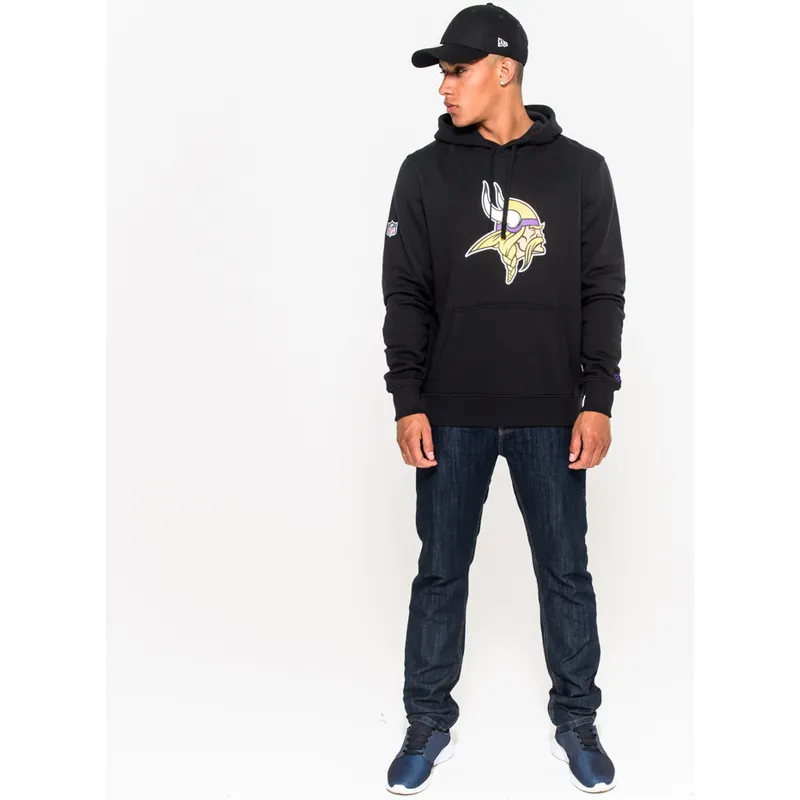 trojor-med-huva-svart-pullover-hoodie-fran-minnesota-vikings-nfl-av-new-era