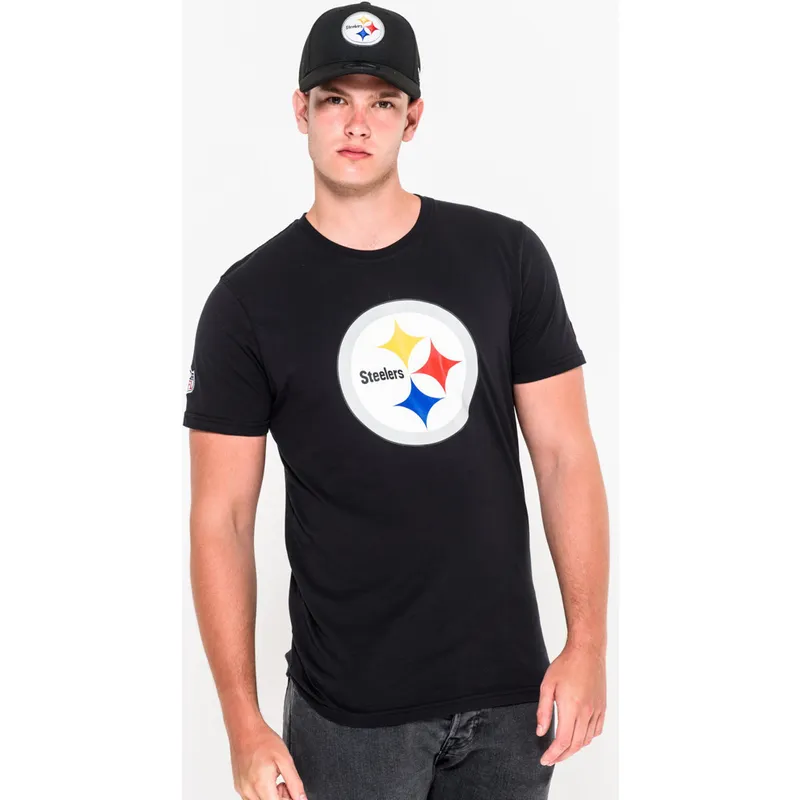 t-shirt-kort-arm-svart-de-fran-pittsburgh-steelers-nfl-av-new-era