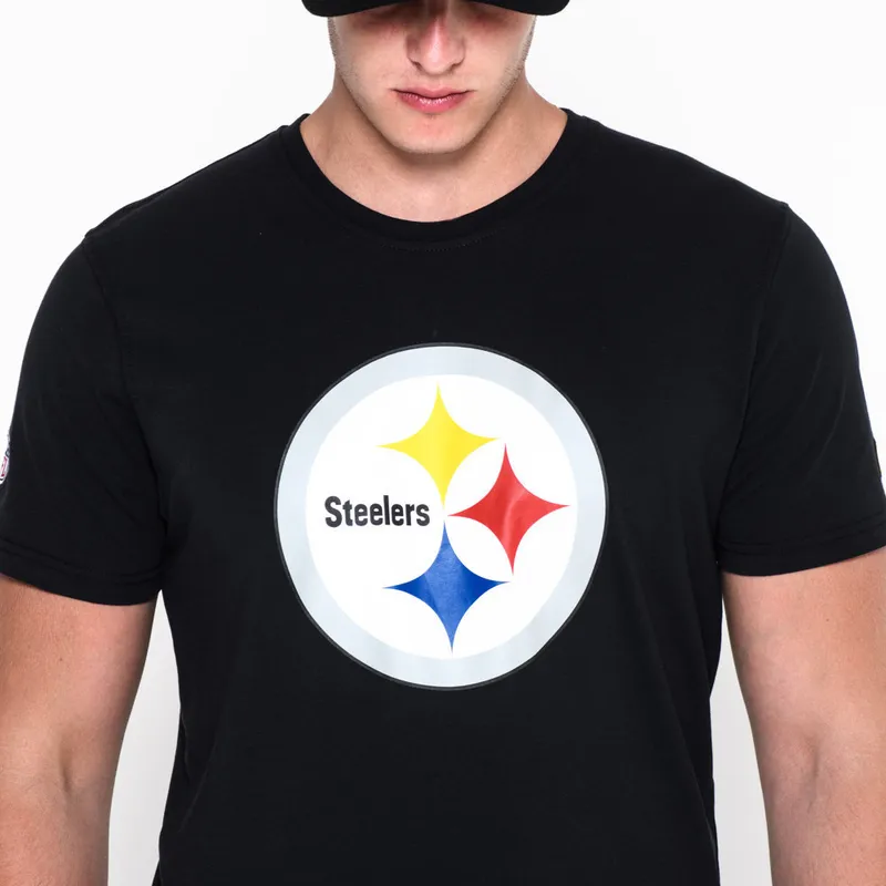 t-shirt-kort-arm-svart-de-fran-pittsburgh-steelers-nfl-av-new-era