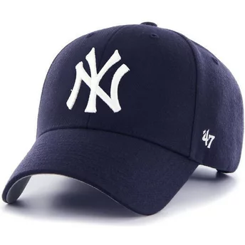 47 Brand Curved Brim New York Yankees MLB MVP Light Navy Blue Cap