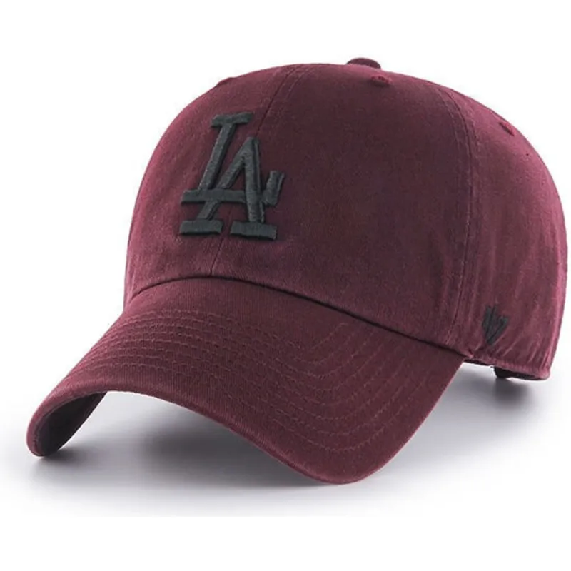 kepsar-curva-rod-justerbart-band-granate-negro-fran-los-angeles-dodgers-mlb-av-47-brand