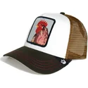 goorin-bros-gul-och-vit-truckerkeps-med-tuppmotiv-peck-peck