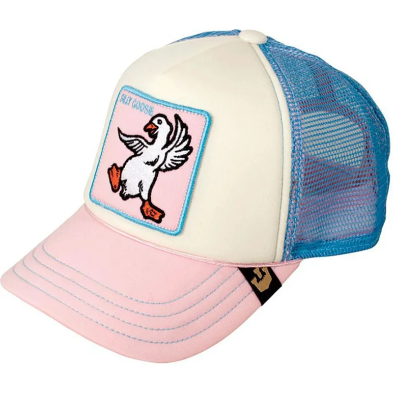silly-goose-rosa-och-bla-truckerkeps-for-barn-av-goorin-bros