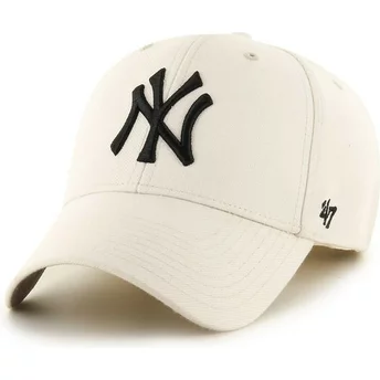 47 Brand Curved Brim New York Yankees MLB MVP Cream Cap