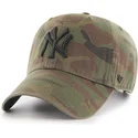 47-brand-new-york-yankees-mlb-regiment-clean-up-kamouflagebojd-keps-med-svart-logotyp