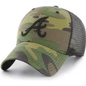 atlanta-braves-mlb-mvp-branson-kamouflage-truckerkeps-med-svart-logotyp-fran-47-brand