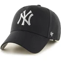 svart-bojd-keps-med-silverlogo-av-new-york-yankees-mlb-mvp-metallic-fran-47-brand