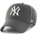 morkgra-kurvad-keps-snapback-new-york-yankees-mlb-mvp-av-47-brand