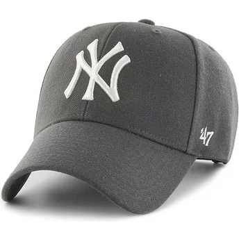 morkgra-kurvad-keps-snapback-new-york-yankees-mlb-mvp-av-47-brand