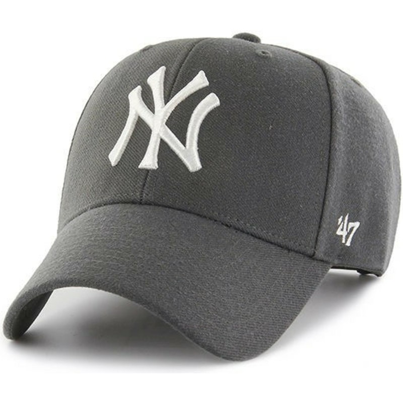 47-brand-curved-brim-new-york-yankees-mlb-mvp-dark-grey-snapback-cap