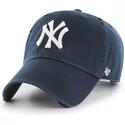 47-brand-curved-brim-new-york-yankees-mlb-clean-up-ridge-navy-blue-cap