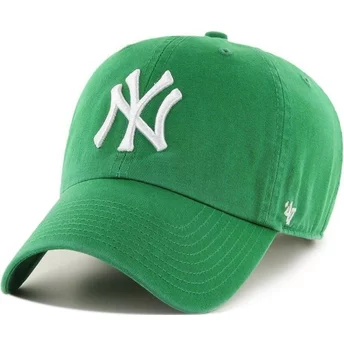 Grön böjd keps från New York Yankees MLB Clean Up av 47 Brand