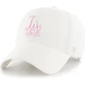 vit-bojd-keps-med-rosa-los-angeles-dodgers-logga-mlb-clean-up-fran-47-brand