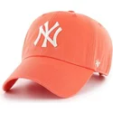 47-brand-curved-brim-new-york-yankees-mlb-clean-up-grapefruit-orange-cap