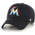 svart-bojd-keps-miami-marlins-mlb-clean-up-fran-47-brand
