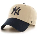beige-bojd-keps-med-svart-skarm-fran-new-york-yankees-mlb-clean-up-av-47-brand