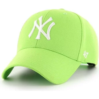 New York Yankees MLB MVP limegrön kurvad snapbackkeps från 47 Brand