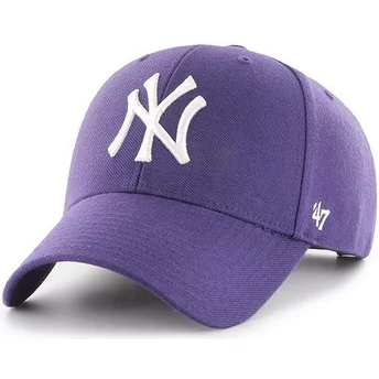 Violetta böjd snapback-keps för New York Yankees MLB MVP från 47 Brand