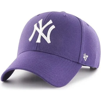 Violett böjd keps snapback New York Yankees MLB MVP från 47 Brand