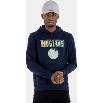 Marinblå huvtröja Pullover Hoody Denver Nuggets NBA från New Era