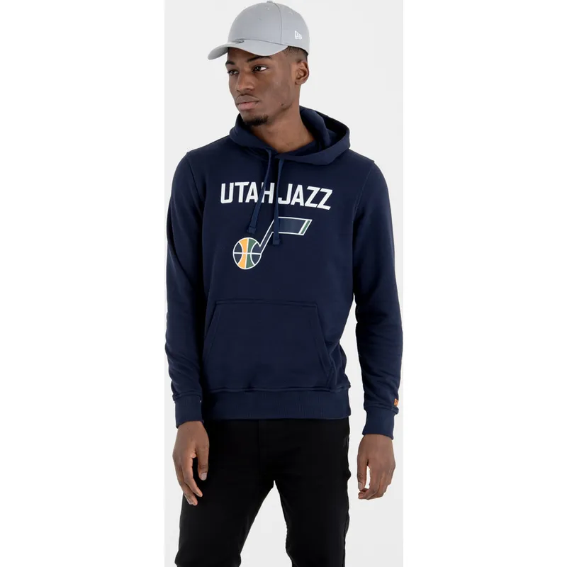 trojor-med-huva-marinbla-pullover-hoody-fran-utah-jazz-nba-av-new-era