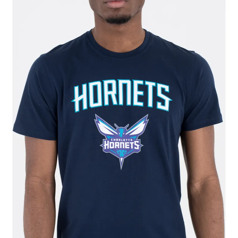 t-shirt-kort-arm-marinbla-de-fran-charlotte-hornets-nba-av-new-era