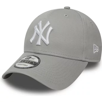 Justerbar grå böjd keps 9FORTY Essential från New York Yankees MLB av New Era