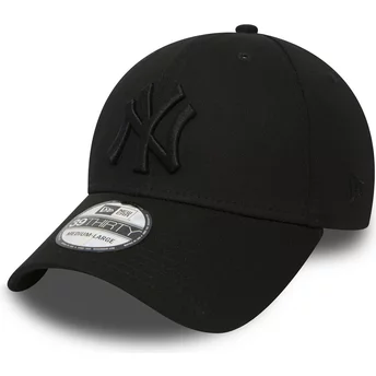 Svart böjd keps med svart logotyp, justerbar 39THIRTY Classic från New York Yankees MLB av New Era