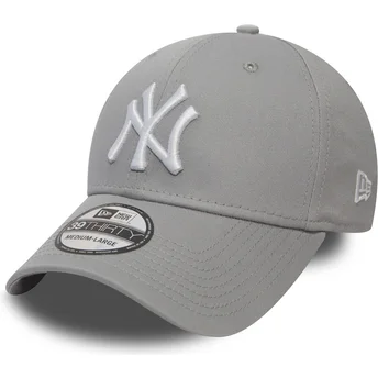 New Era New York Yankees MLB 39THIRTY Classic grå böjd keps