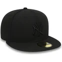 new-era-new-york-yankees-mlb-59fifty-black-on-black-justerbar-svart-flat-keps