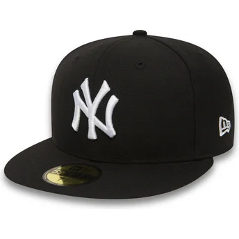 Svart platt keps justerad 59FIFTY Essential från New York Yankees MLB av New Era