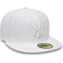 vit-platt-justerbar-keps-59fifty-white-on-white-new-york-yankees-mlb-fran-new-era