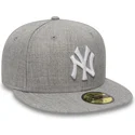 gra-platt-keps-justerad-59fifty-essential-fran-new-york-yankees-mlb-av-new-era