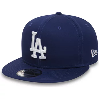 Blå justerbar platt keps 9FIFTY Essential från Los Angeles Dodgers MLB av New Era