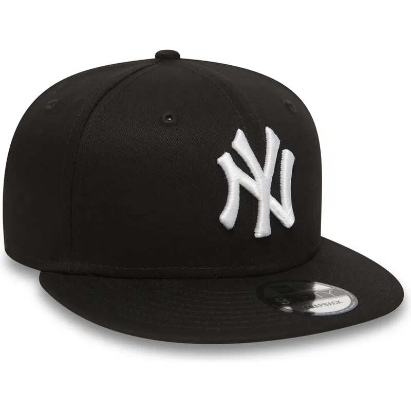 svart-justerbar-platt-keps-9fifty-white-on-black-fran-new-york-yankees-mlb-av-new-era