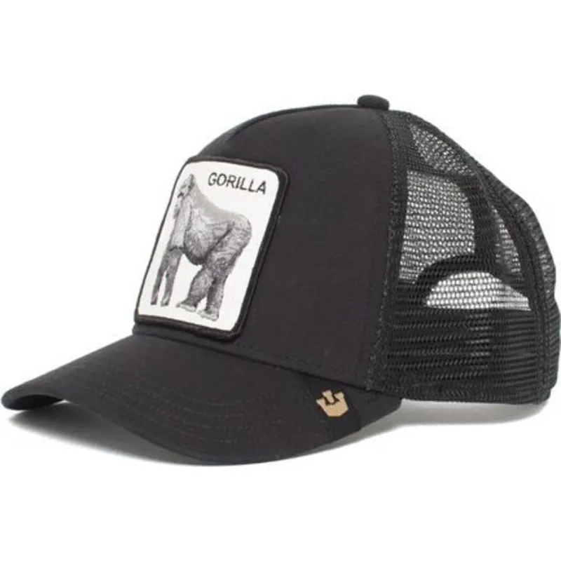 svart-trucker-keps-gorilla-king-of-the-jungle-fran-goorin-bros