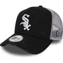 kepsar-curva-svart-snapback-distressed-a-frame-fran-chicago-white-sox-mlb-av-new-era