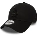 justerbar-svart-bojd-keps-med-svart-logotyp-9forty-essential-los-angeles-dodgers-mlb-fran-new-era
