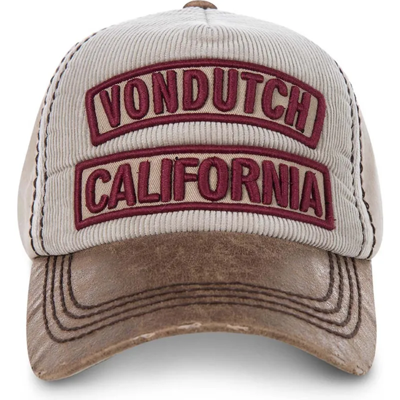 kepsar-curva-beige-justerbart-band-av-von-dutch