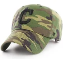 cleveland-indians-clean-up-oforadlad-bojd-kamouflagekeps-med-svart-logotyp-fran-47-brand