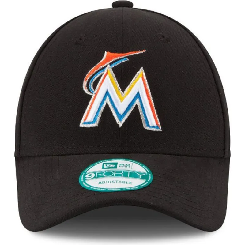 kepsar-curva-svart-justerbart-band-9forty-the-league-fran-miami-marlins-mlb-av-new-era
