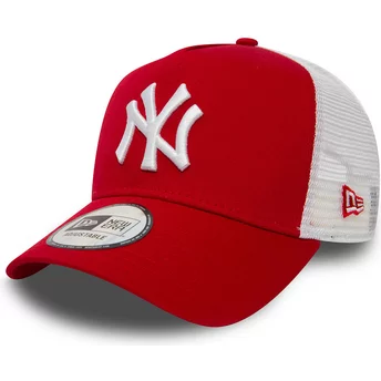 Röd Clean A Frame 2 truckerkeps från New York Yankees MLB av New Era