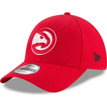 New Era Curved Brim 9FORTY The League Atlanta Hawks NBA Red Adjustable Cap